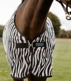 Waldhausen Fliegendecke Zebra mit Kreuzgurten schwarz/weiß Best