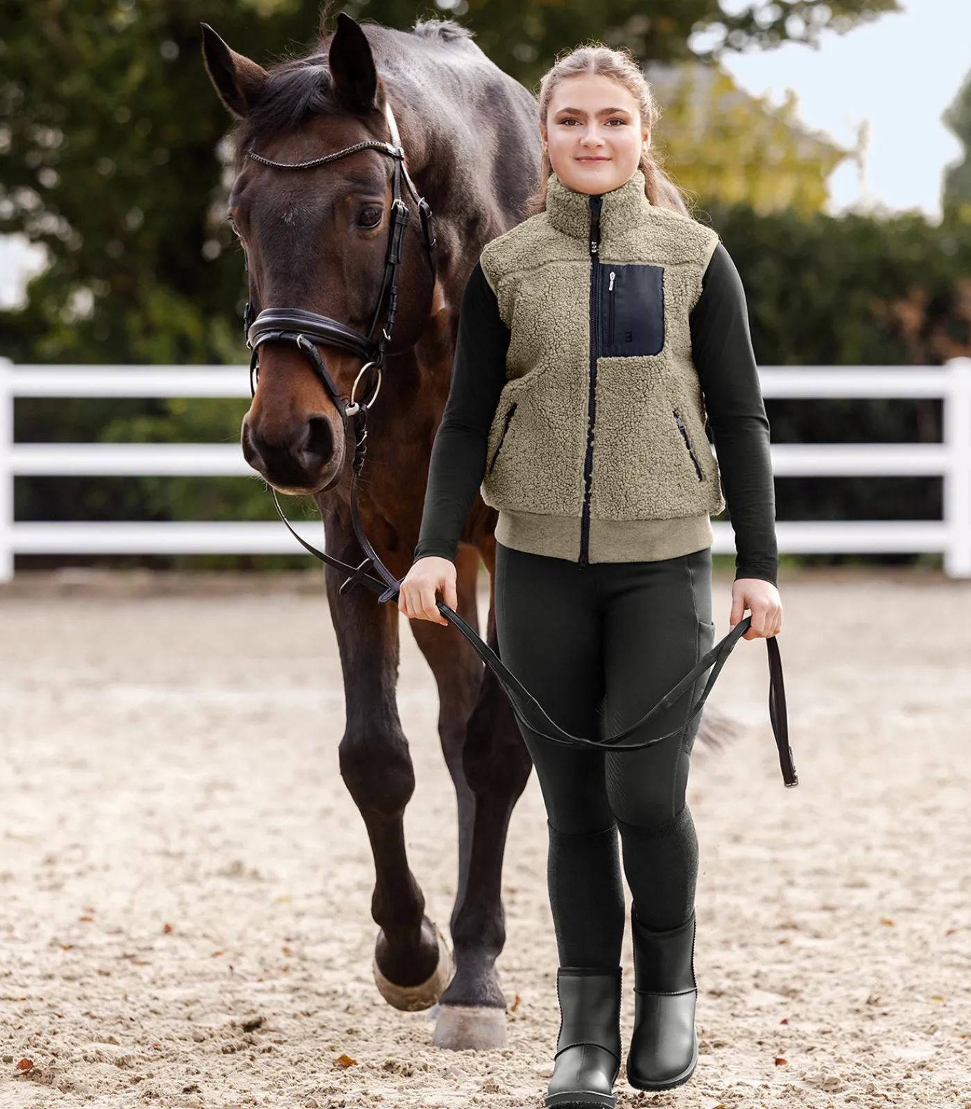 ELT Teddy Fleece Weste Alma, Teens beigegrau Outlet